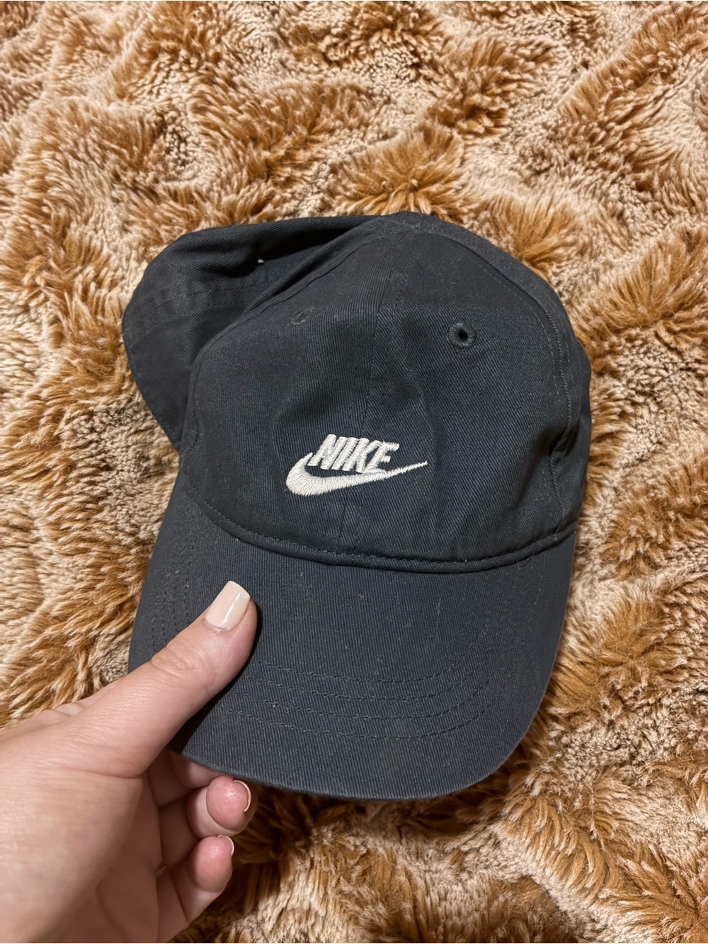 Nike Black Cap with White Swoosh Logo - toddler 1-3 years